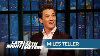 Miles Teller on Starring in Fantastic Four  Late Night with Seth Meyers [upl. by Dodds]