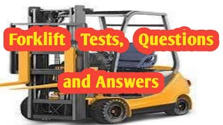 Forklift Tests Questions and Answers [upl. by Ellehsad]