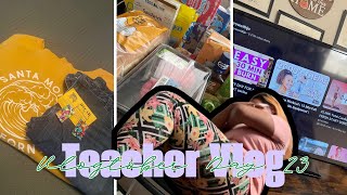 TEACHER VLOG day in the life  workout after work  VLOGTOBER DAY 23 [upl. by Acirat350]