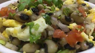 Black eyed beans salad with scrambled egg recipe [upl. by Yenor]