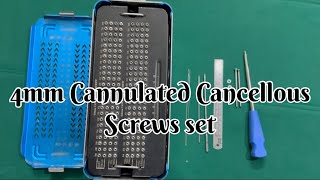 4mm Cannulated Cancellous Screw Set…for Ortho OT people …support OT wisdom 😇😀 [upl. by Alpheus790]