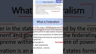 Understanding Federalism youtubeshorts youtubeshort currentaffairs [upl. by Asaert678]