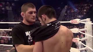 Khabib Nurmagomedov Cornering Islam Makhachev [upl. by Esirehc]