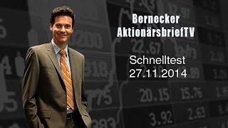 27112014  Schnelltest Der Aktionärsbrief TV [upl. by Maurilla]