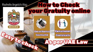 How to check your Gratuity Online Mohre Application [upl. by Christoper]