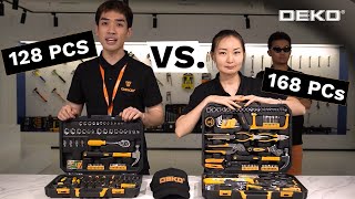 DEKO 128 PCs VS 168 Pcs Toolkit Comparison  Which one is better [upl. by Aserej820]