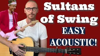 Sultans of Swing Acoustic  Dire Straits Guitar Lesson [upl. by Aciram]