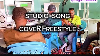 Mugocreatives ft Chemogee ft Beebwoy Studio freestyle Uliza kiatu cover song  studio session [upl. by Naraj]