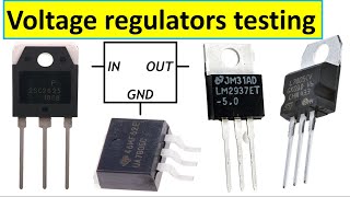 Learn how to test voltage regulators with multimeter 78XX series voltage regulators [upl. by Sofia248]