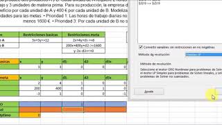 Programación por metas con los métodos de jerarquías y ponderaciones [upl. by Hillman359]