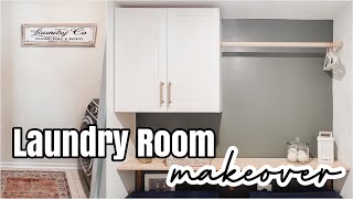 LAUNDRY ROOM MAKEOVER 2023  DIY LAUNDRY ROOM RENOVATION [upl. by Cosmo]