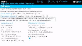 Espaços Vetoriais  Definição [upl. by Soinski]