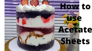 How to use Acetate sheets  acetate cake wrap [upl. by Enyahc]