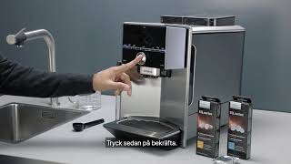 Avkalka och rengör Siemens EQ9 plus espressomaskin med calc´nClean [upl. by Bobinette]