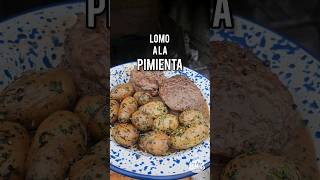 increíble como hacer LOMO A LA PIMIENTA RECETA FACIL al disco con papines [upl. by Ahsieuqal208]