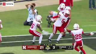 HIGHLIGHTS  Huskers pick up first B1G victory with 2810 win over Purdue [upl. by Ahsetan59]