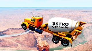 Mixer Trucks vs High Speed Jumps Crashes 518 Beamng drive [upl. by Avika520]