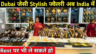 Dubai jewellery on Delhi Chandni chowk metro only499 jewellery collection Jewellery on metro station [upl. by Annoet]