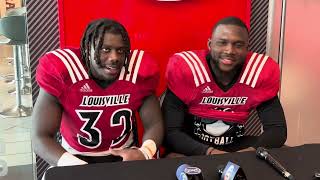 Louisville LBs Stanquan Clark Jurriente Davis Talks Start of Fall Camp 8324 [upl. by Meador]