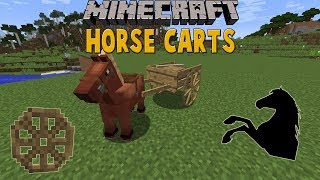 HORSE CARTS  CARRETAS PARA LOS CABALLOS  MINECRAFT 1122 [upl. by Rosenthal]