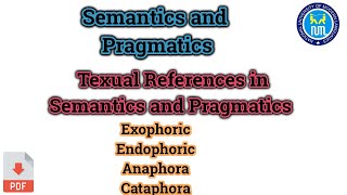 Texual References  Anaphora  Cataphora  Exophoric  Endophoric [upl. by Lseil]