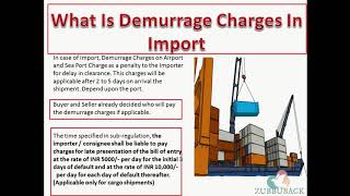 What is Demurrage Charges in Import [upl. by Keifer4]