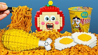 LEGO MUKBANG Yellow food IRL 3  Stop Motion Cooking ASMR [upl. by Sylvanus]