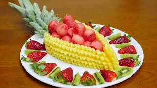 How to CUT SLICES and DECORATE FRUIT By J Pereira Art Carving Fruit and Vegetables [upl. by Leamhsi]