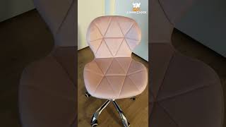 Avola velvet office chair in pink officechair homeoffice ergonomicofficechair workfromhome [upl. by Acirrej]