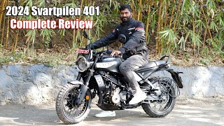 2024 Svartpilen 401 Full Ride and Specs Review in telugu  TechTravelTelugu [upl. by Dygall711]