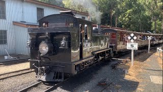 Puffing Billy 8A Arriving at Belgrave Station from Lakeside [upl. by Snapp]