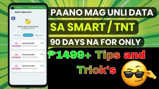 1499 LANG MAY 90DAYS UNLIMITED DATA KANA SA TNT [upl. by Notsuj741]