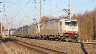 Crossrail BR 186 906 und 186 907 mit LKW Walter UKV in Hindelbank [upl. by Zilevi]