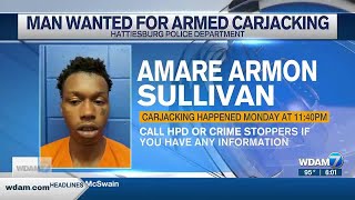 Arrest warrant issued for suspect in armed carjacking in Hattiesburg [upl. by Sharpe]