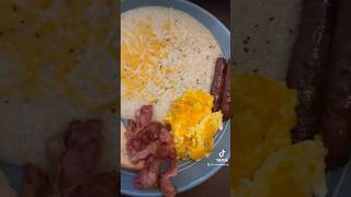 Breakfast gritseggsbacontoastsausage explore breakfast food [upl. by Adnawed867]