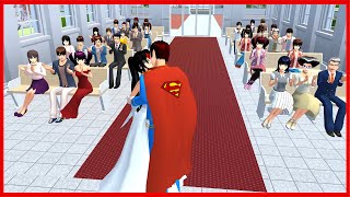 When Superman Gets Married  SAKURA School Simulator [upl. by Aible]