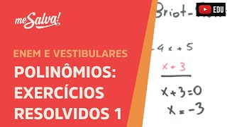 Me Salva PLN12  Polinômios  Exercícios resolvidos de polinômios 1 [upl. by Guria]