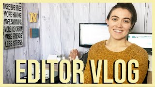 FULLTIME EDITOR DAY IN THE LIFE VLOG ☕ editing proofreading and more  Natalia Leigh [upl. by Htebirol]