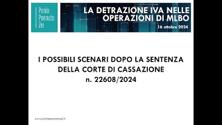 Webinar La detrazione IVA nelle operazioni di MLBO [upl. by Knoll]