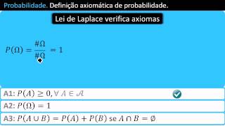 Definição Axiomática de Probabilidade  Axiomas [upl. by Wehttan644]