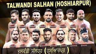 LIVE  Talwandi Salhan Hoshiarpur Kabaddi Cup 2024 [upl. by Yart]