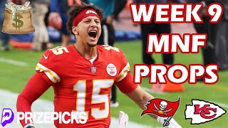 PRIZEPICKS NFL PICKS  WEEK 9  MONDAY NIGHT FOOTBALL  BUCS CHIEFS  NFL PLAYER PROPS PICKS [upl. by Addia745]