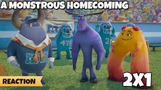 Monsters at Work  S02E01  A Monstrous Homecoming  REACTION [upl. by Sinnoda]