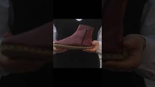 Stylish Men’s Ankle Fur Leather Boots  Crazy Burgundy Color  WinterReady Comfort [upl. by Lebazi]