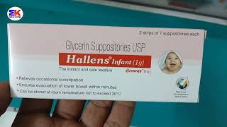 Hallens Infant 1g Suppositories  Glycerine Suppositories  Hallens Infant Suppositories Use Benefit [upl. by Destinee]