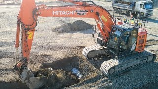 Hitachi ZAXIS 225US LCN with Trimble GPS [upl. by Khorma]