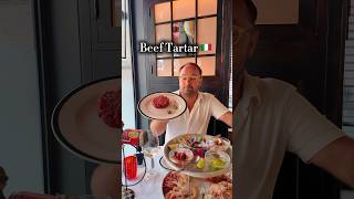 Delicious Beef Tartare in Italy meat rome show [upl. by Cavit]