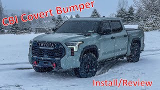 CBI Covert Bumper InstallReview on 2022 Toyota Tundra TRD ProPaired with Gear America Shackles [upl. by Joellyn]