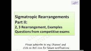 Sigmatropic Rearrangements Part II 2 3 Rearrangement Examples Questions from competitive exams [upl. by Gerry]