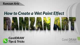 Wet Paint Effect First Time In Corel Draw l Amazing Effect In Corel Draw  Ramzan Arts [upl. by Idolla163]